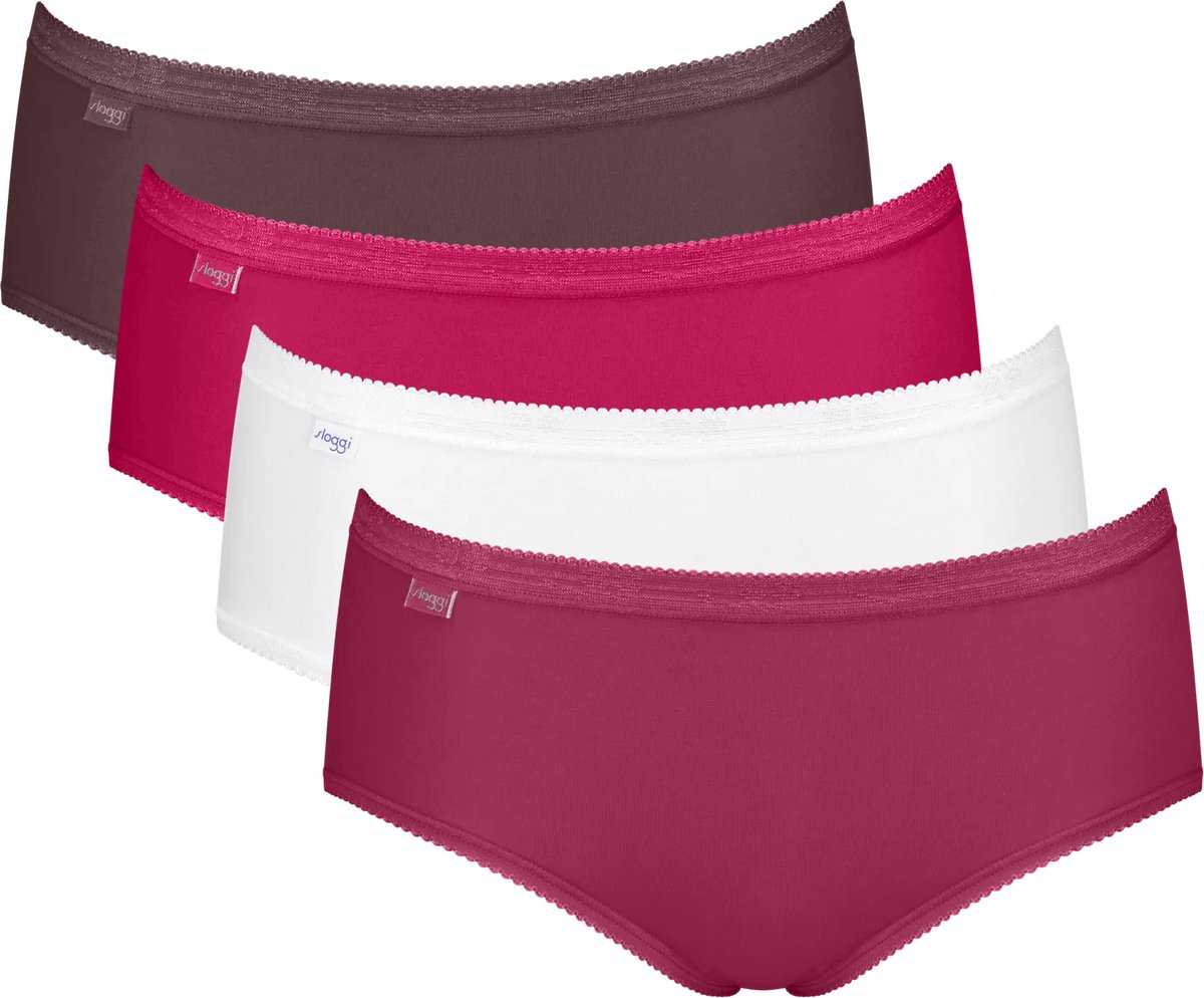 Sloggi Basic+ Midi C4P Dames Onderbroek - ROOD BRUIN COMBINATIE