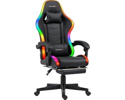 Valconx RGB - Game Stoel - Met RGB Verlichting - Gaming Stoel - Ergonomische Bureaustoel - Gamestoel - Verstelbaar - Gaming Chair - Zwart