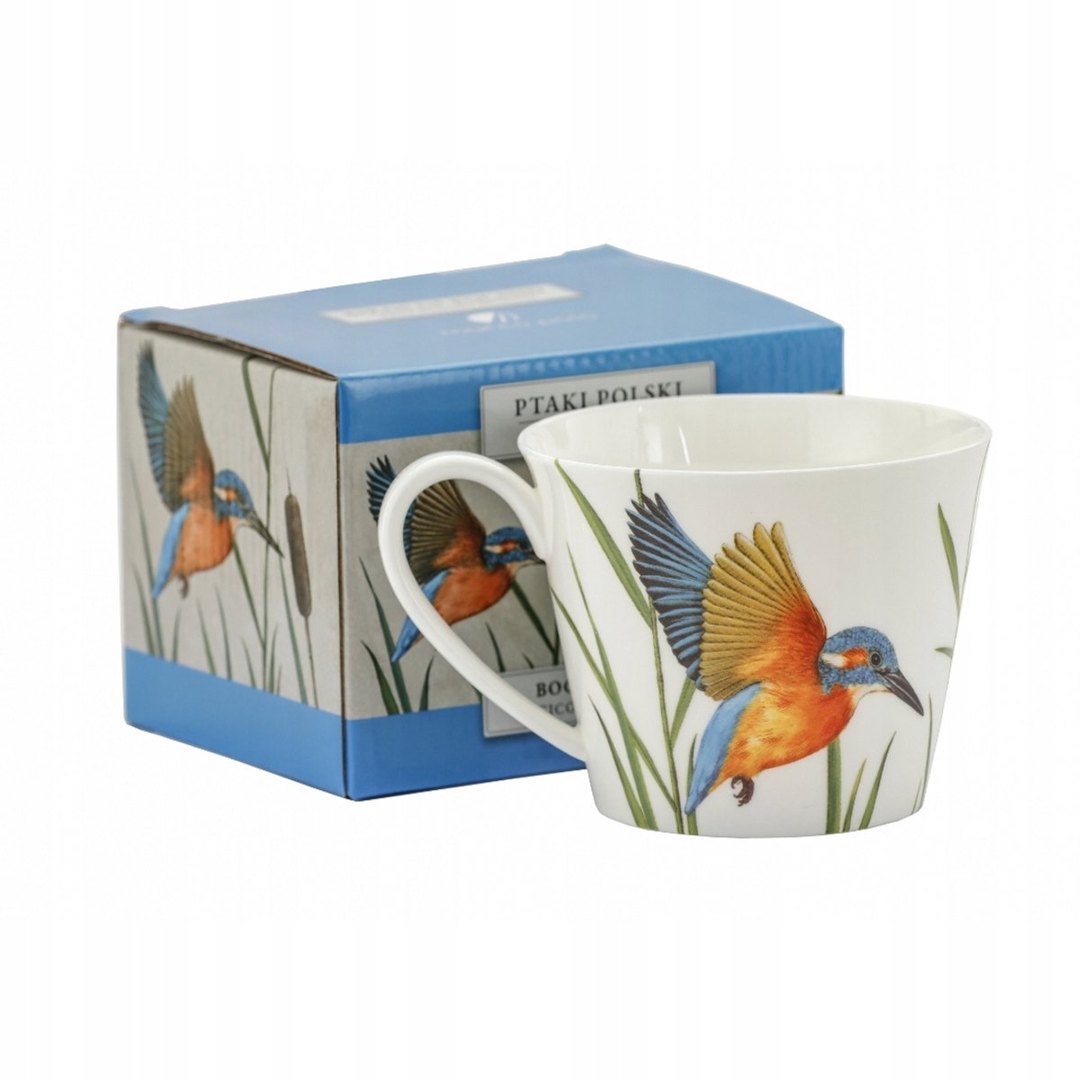 Grote Ijsvogel Mok - 400 ml Porselein - Collectie 'Birds of Poland'