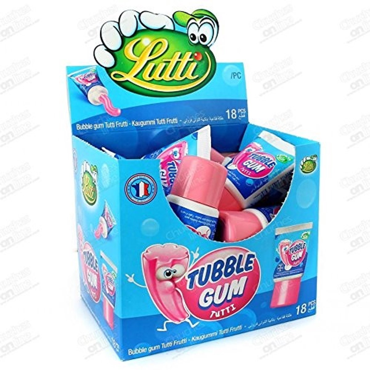 Solidchoice - Tubble Gum Bubble Gum, Tutti Fruiti (Doos van 18)