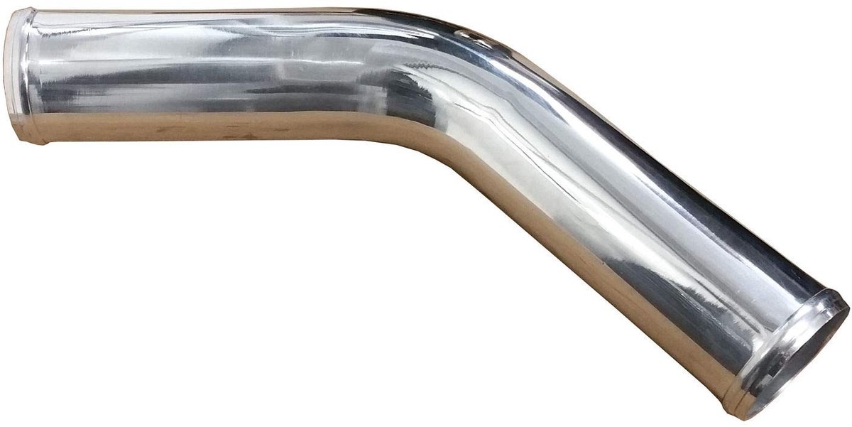 Solidchoice - 45 Graden Aluminium Boog Ø 70 mm Gepolijst