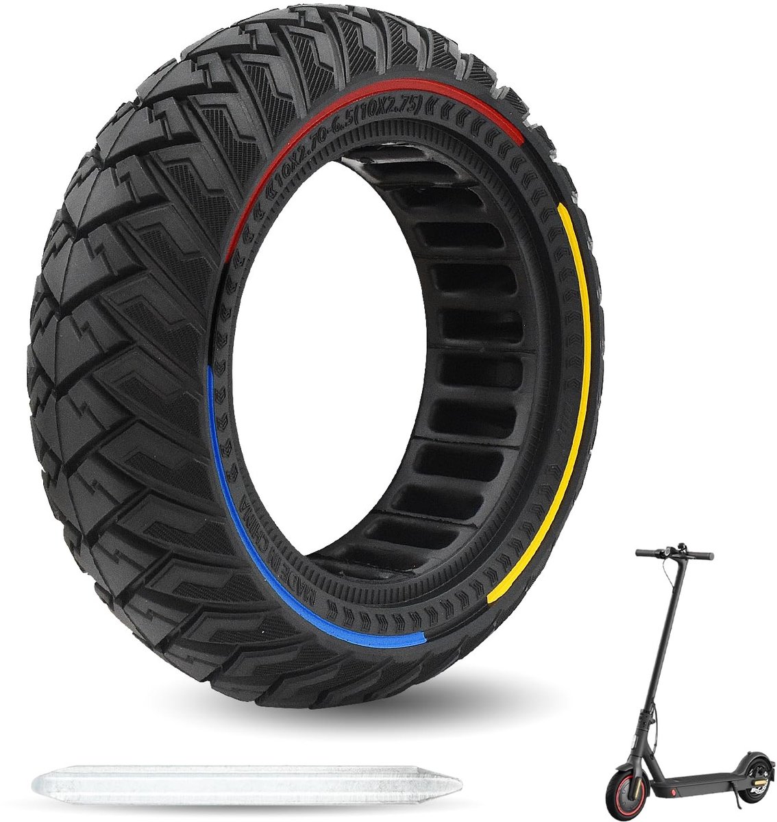 Solidchoice - 10 Inch E-Scooter Robuuste Rubberbanden