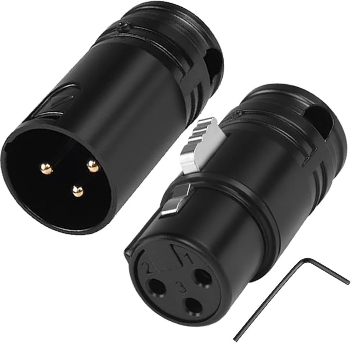 Solidchoice - Microphone Solder Adapter 90 Graden voor DIY Audio Kabels (2 Stuks)
