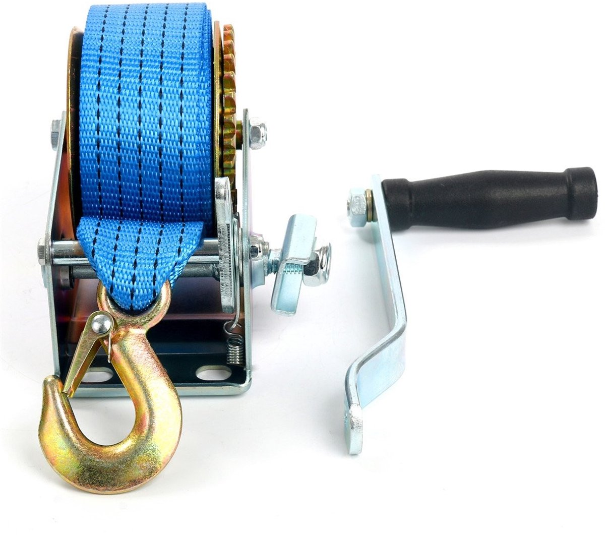 Solidchoice - Handlier 600 lbs - Bergingslier met blauwe riem voor voertuigen en boten