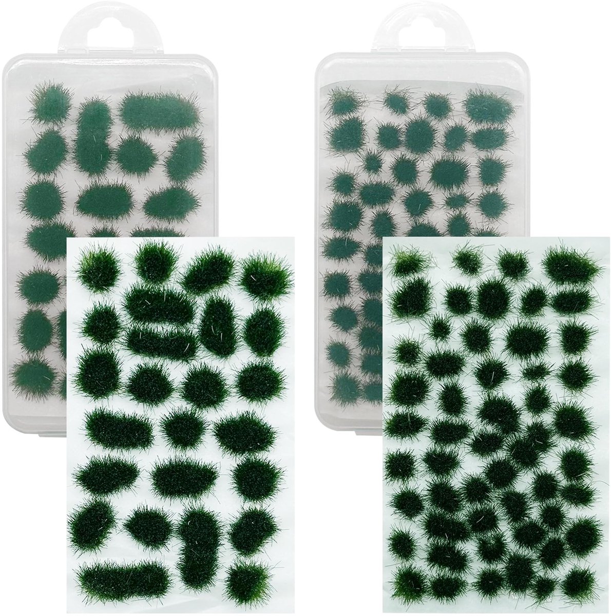 Solidchoice - 78 Stuks Miniatuur Kunstgras voor Modelbouw en Diorama's