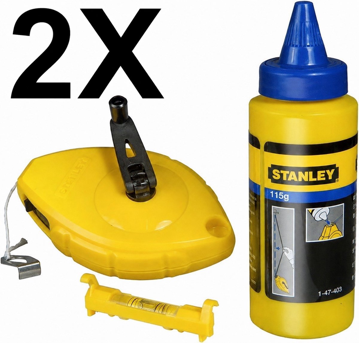 STANLEY Slaglijnmolenkit Set 2X STANLEY ABS 30m - 0-47-443