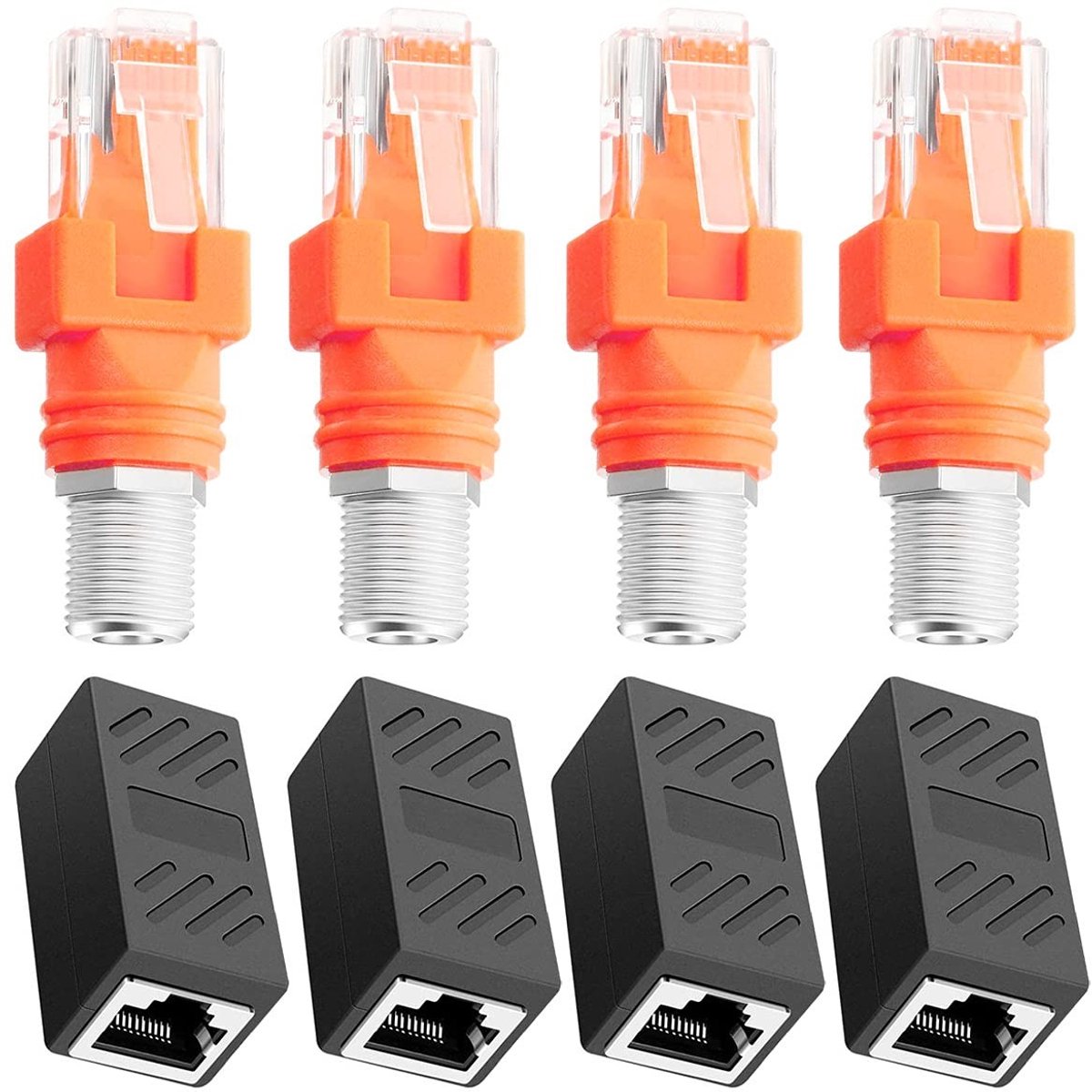 Solidchoice - RF naar RJ45 Converter Adapter - 4 Stuks voor Wire Tracker