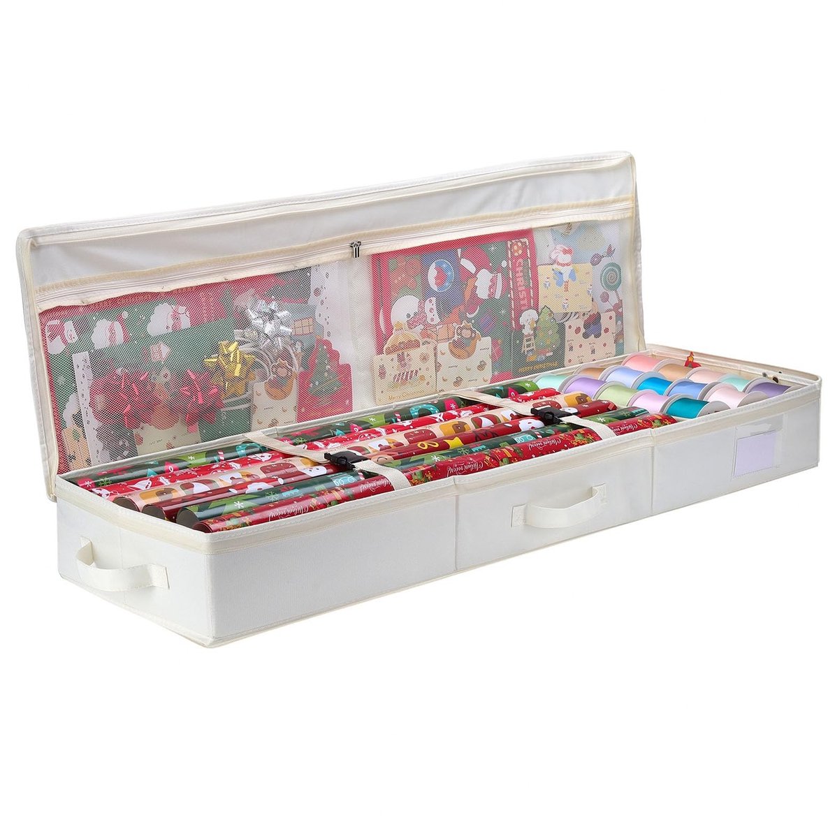 Solidchoice - Cadeaupapier Organizer in Beige met Vakken voor Accessoires