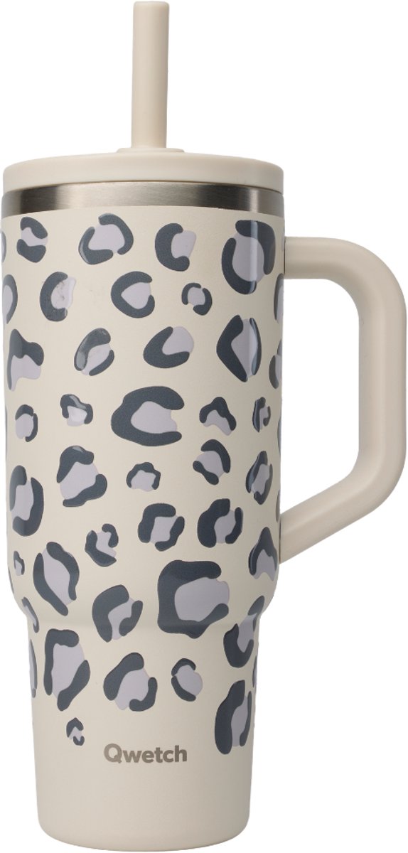 Qwetch Travel Cup Geïsoleerd dop lekvrij - Wild Zand