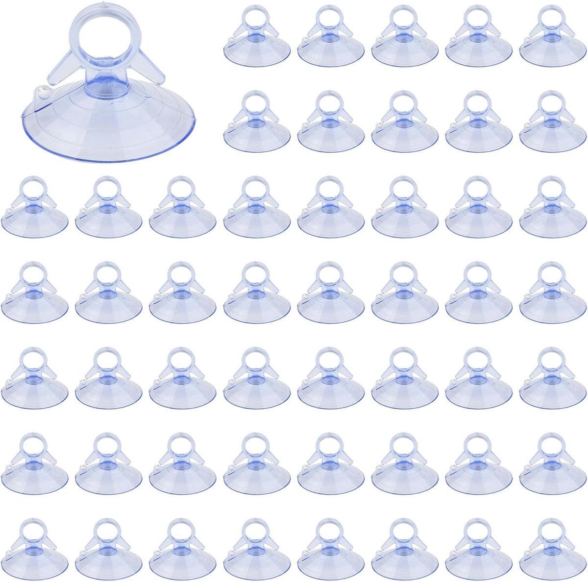 Dailygoods - 50 Stuks 45mm Zuignappen - Sterke PVC Zuigers voor Meerdere Toepassingen