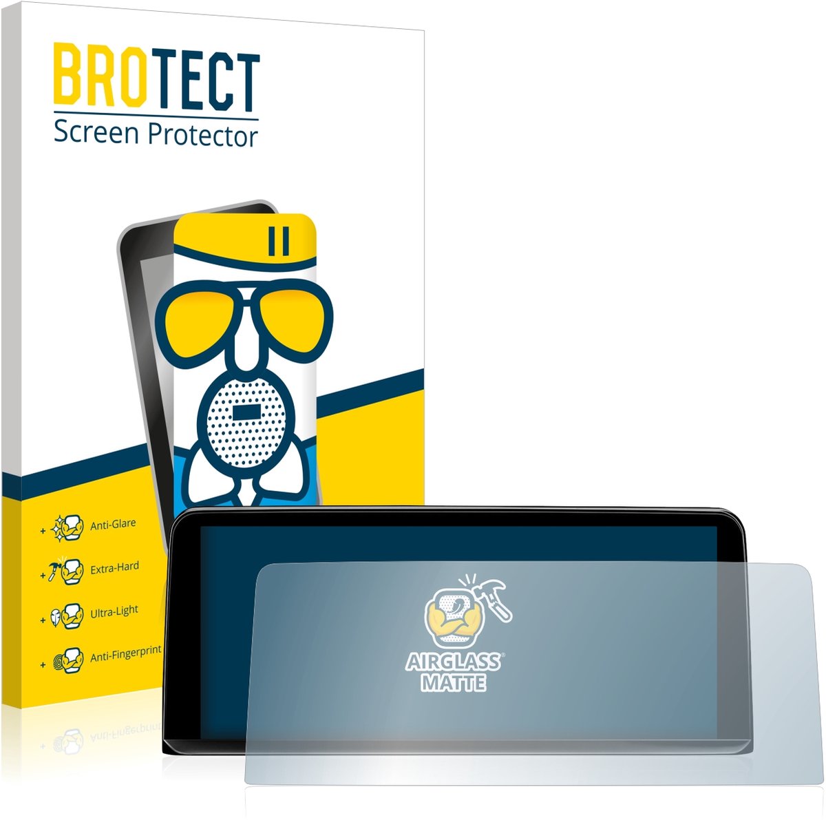 BROTECT - Screenprotector voor BMW 4 F36 Gran Coupé 2013-2017 Professional 8.8" (Trapezium) - Folie Beschermfolie Beschermglas matte