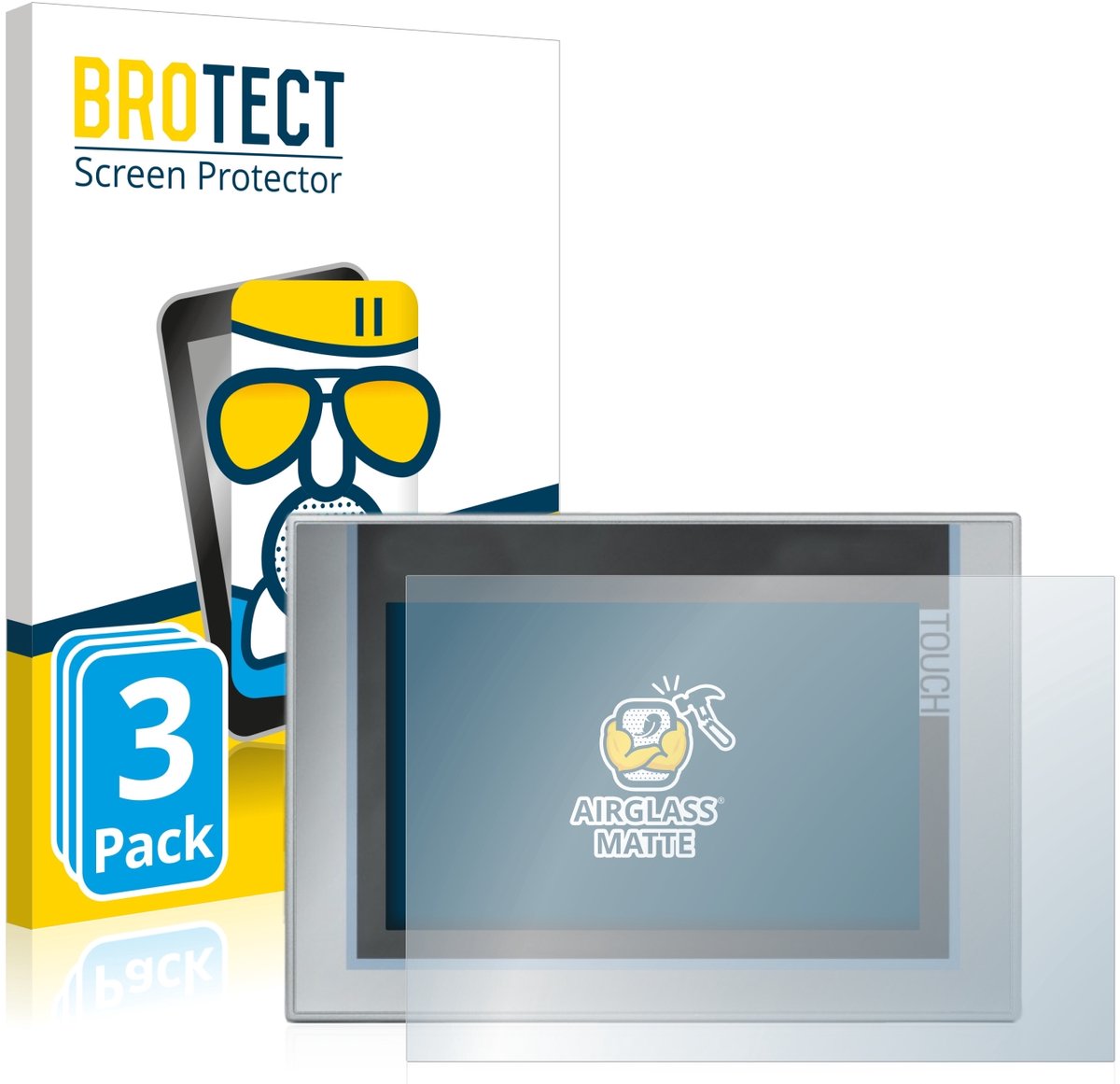 BROTECT - Screenprotector voor Siemens Simatic TP1200 Comfort - Folie Beschermfolie Beschermglas matte 3 Stuks
