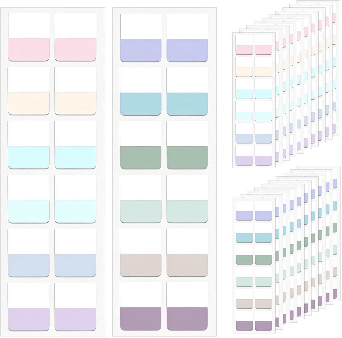 Solidchoice - 120 Stuks Herbruikbare Kleurige Plakindex Tabs - Ideaal voor Leren en Organiseren