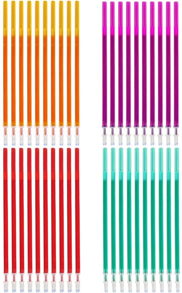 Solidchoice - Set van 40 Erasable Gelpen Navullingen voor School en Kantoor