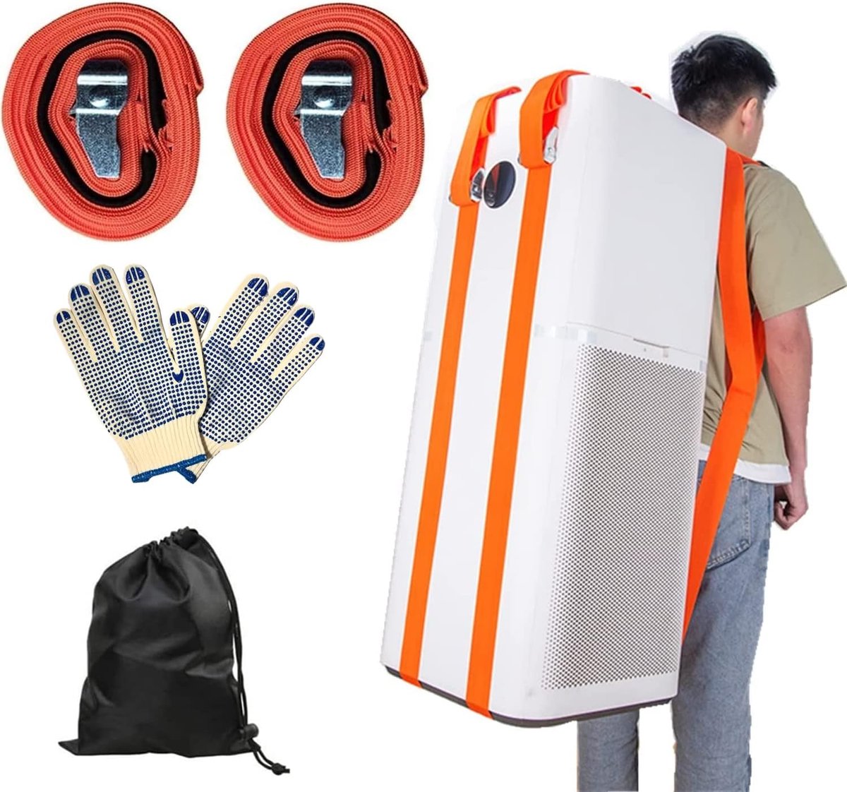 Single Person Carrying Straps, Furniture & Appliance Moving Belts, Heavy Duty Lashing Straps Up to 270 kg, Ergonomic - ShopVlot