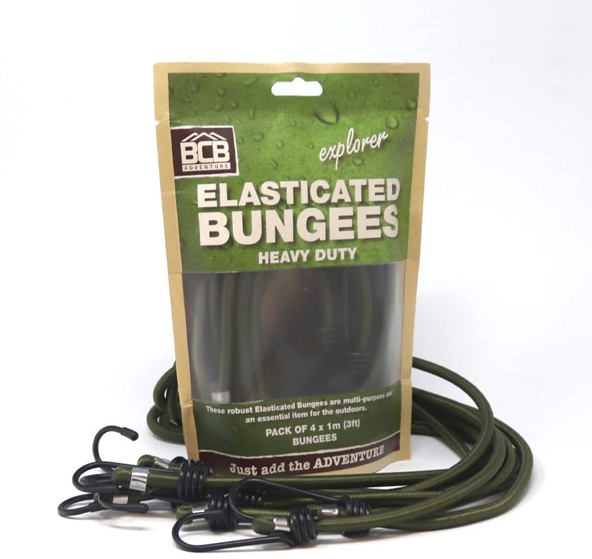 Solidchoice - Heavy Duty Elastisch Bungee Cord - 1M Pack van 4