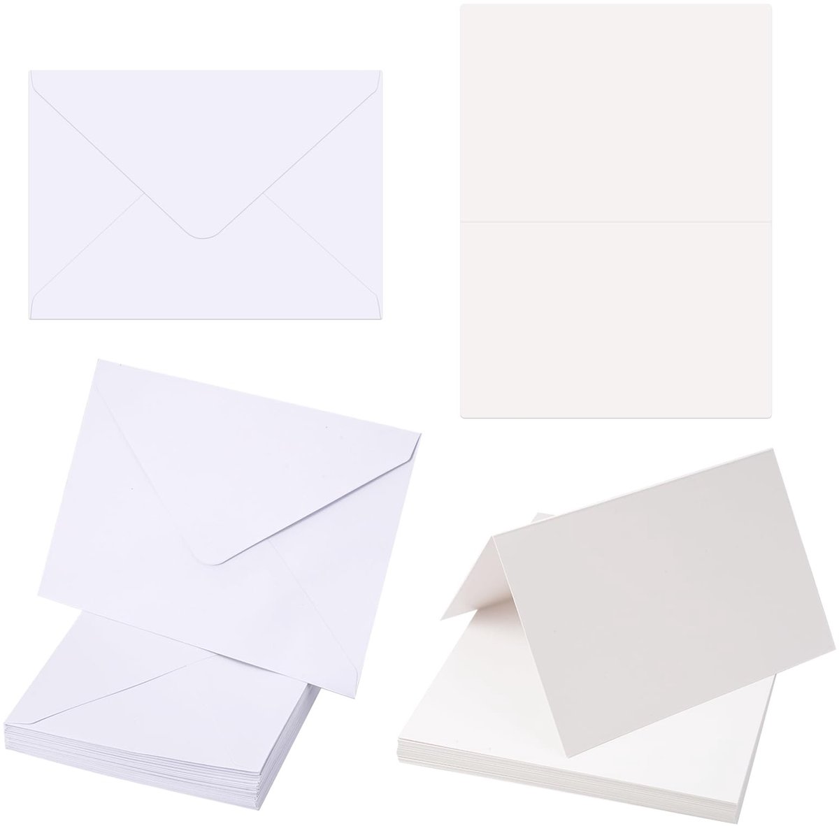 Solidchoice - Set van 30 Blanco Vouwkaarten met Enveloppen