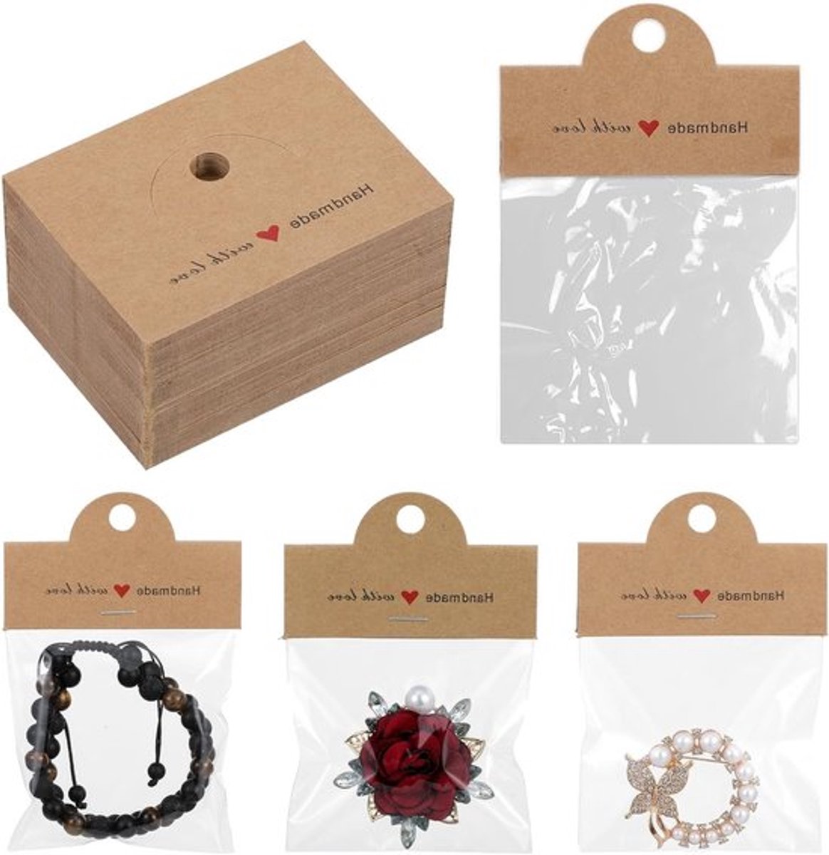 100 Stuks Transparante Sieraden Zakjes, Reis Sieraden Etui, Kleine Sieraden Tas voor Armbanden en Oorbellen, Ideaal voor Sieradenopslag en Weergave
