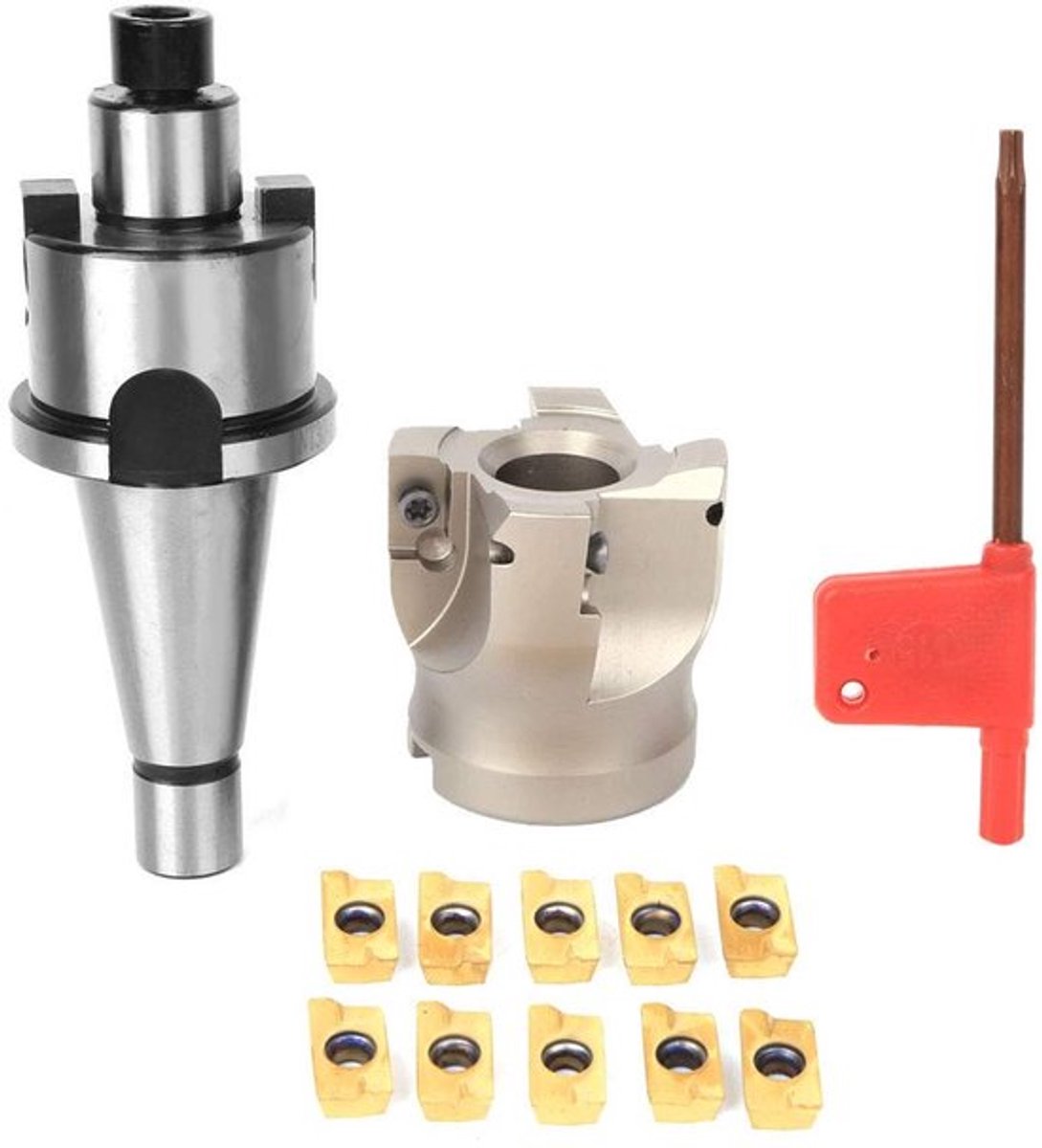 Frees Hoge Precisie - NT30-FMB22 Spantanghouder - BAP400R - 4 Freesinzetstukken - Sterke Stijfheid - Inclusief Sleutel - Freesmachine