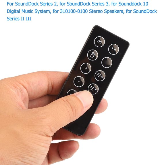 Dailygoody - Vervangende Afstandsbediening - Soundbar - Antislip - Compatibel met SoundDock - Geschikt voor Stereoluidsprekers van Merkloos — afbeelding 2