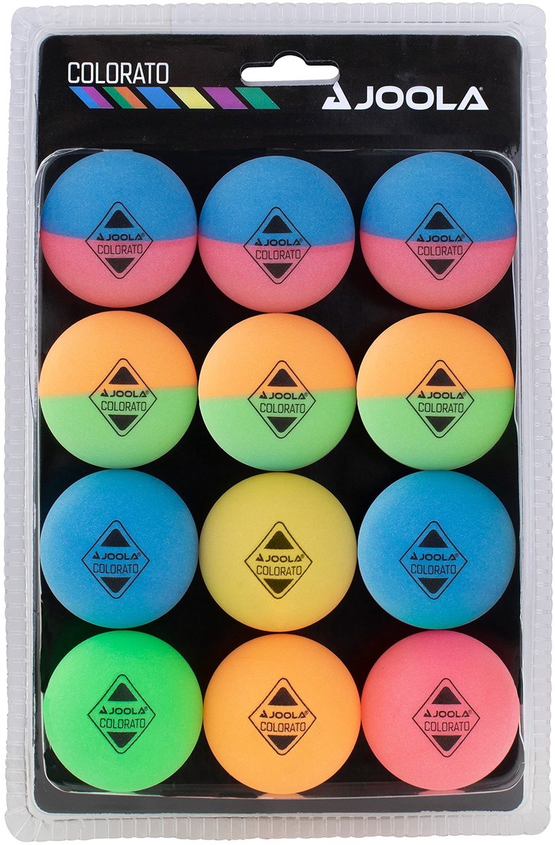Solidchoice - Set van 12 Kleurrijke Tafeltennisballen