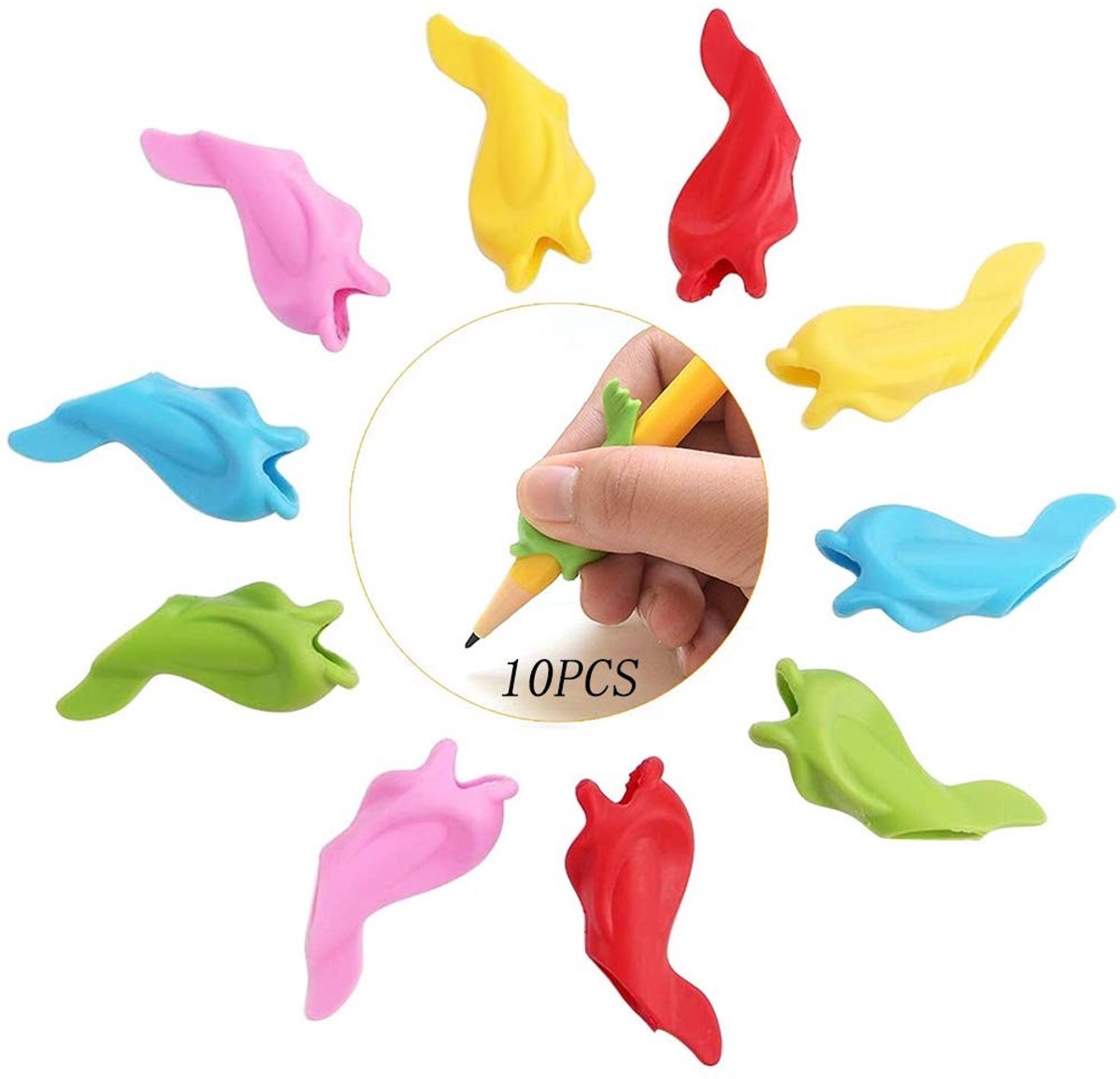 Solidchoice - Ergonomische Pen Grip voor Verbeterde Schrijfhouding, Multicolor