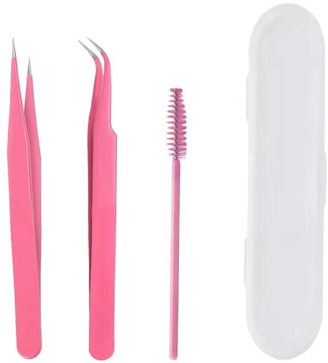 Solidchoice - Wimperpincet Set van 2 met Wimperborstel