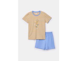 Woody pyjama jongens - multicolor gestreept - giraf - 261-10-PSS-S/905 - maat 128