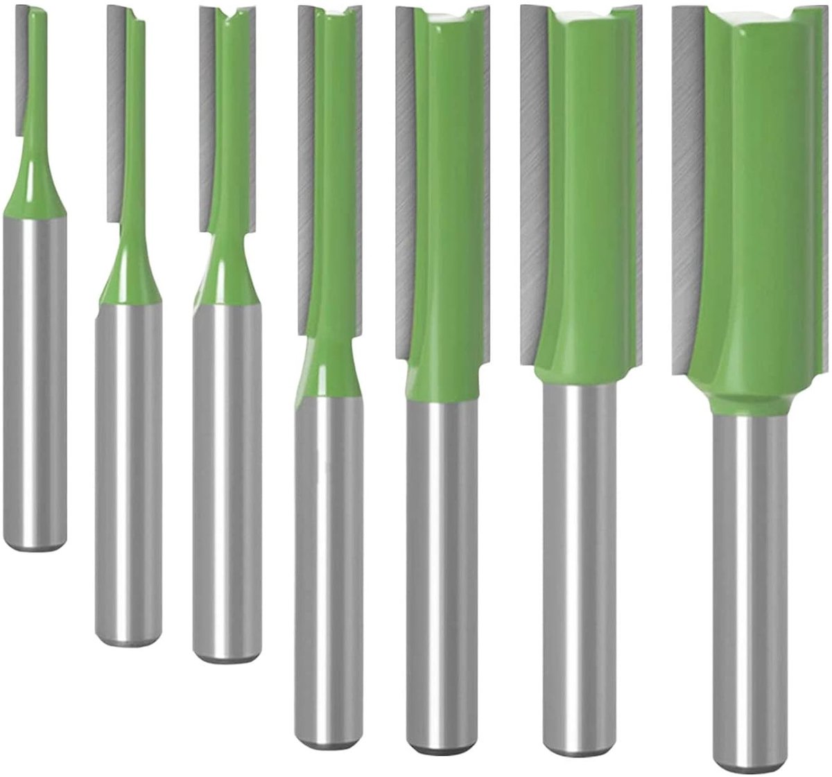 7-delige Freesbit Set voor Houtbewerking met 6mm Schacht - Ideaal voor Houtbewerking, Houtsnijwerk en DIY Projecten
