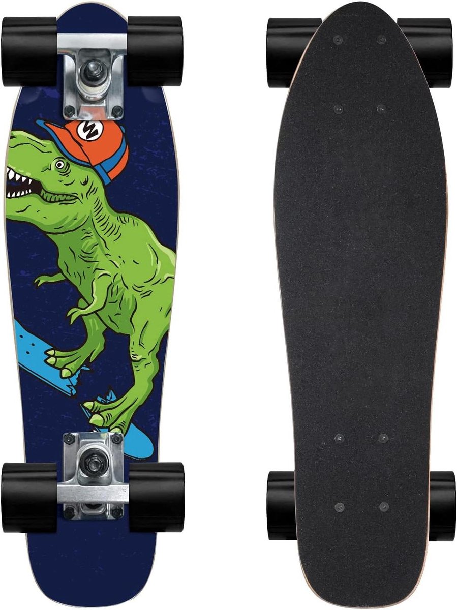 Compleet Skateboard Mini Cruiser Snel Verplaatsen Volledig Gemonteerd 22 Inch Deck Castor T-Rex