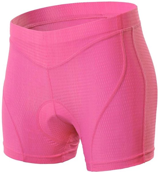 Fietsonderbroek - Fietsbroek - Fiets ondergoed - Met zeem - Wielrenbroek - Cycling shorts - Racefiets broekje - Fietskleding - Maat L - Roze - Jonyx — afbeelding 2