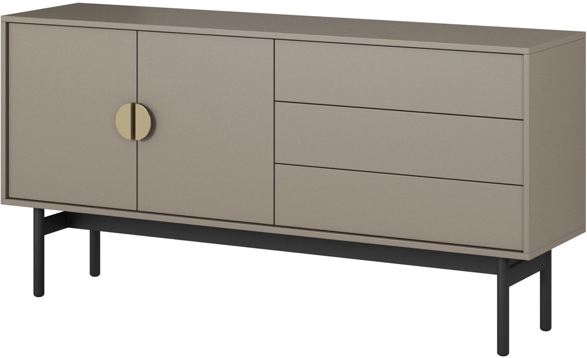 Selsey Stoon II – TV-meubel met 2 deuren en 3 lades - Taupe - 154 cm