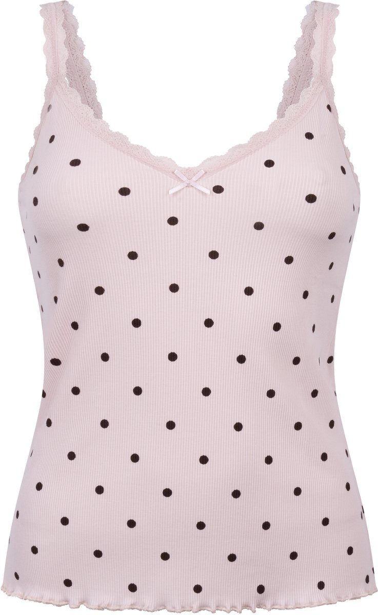 Hunkemöller Singlet Rib Jersey Lace Roze