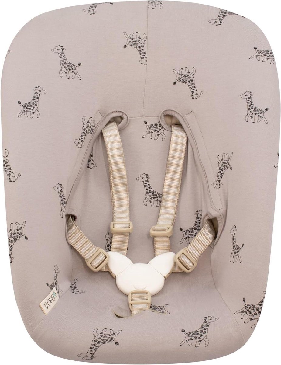 Kinderstoelhoes - Stoelbekleding Baby - Comfortabel Zitten - Zachte Katoen - Universeel - Giraf
