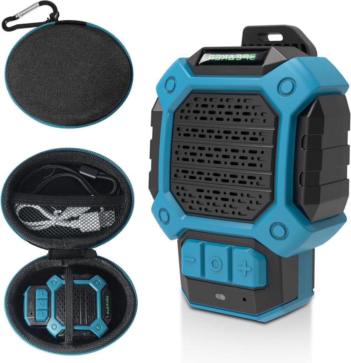 Mini Bluetooth Speaker - Draagbare Audio - Muziek Onderweg - IP56 Waterdicht - 5 x 3 x 7.5 cm - Zwart
