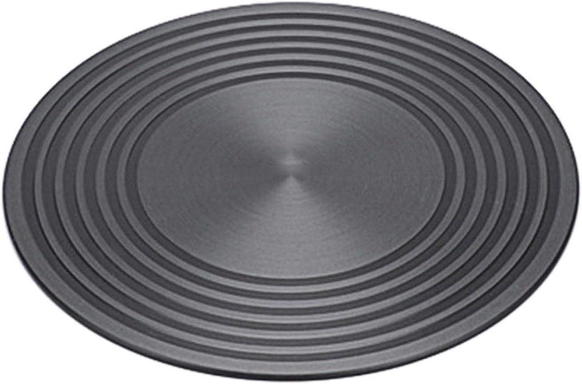 Warmtegeleidingsplaat Gasfornuis - Hitteverdeler Kookplaat - Gelijkmatig Koken - Dubbelzijdig Antislip - 28 cm Diameter - Zwart