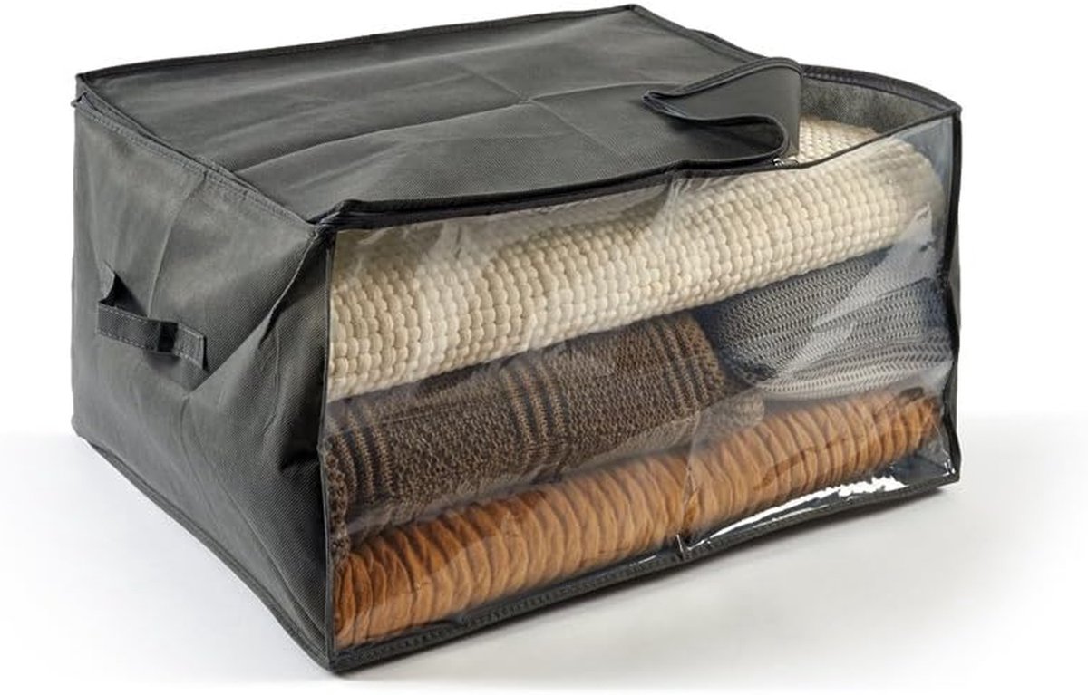 Opbergzak - Bewaarbox - Huishoudelijk Gebruik - Gemaakt in Italië - 60 x 50 x 35 cm - Zwart