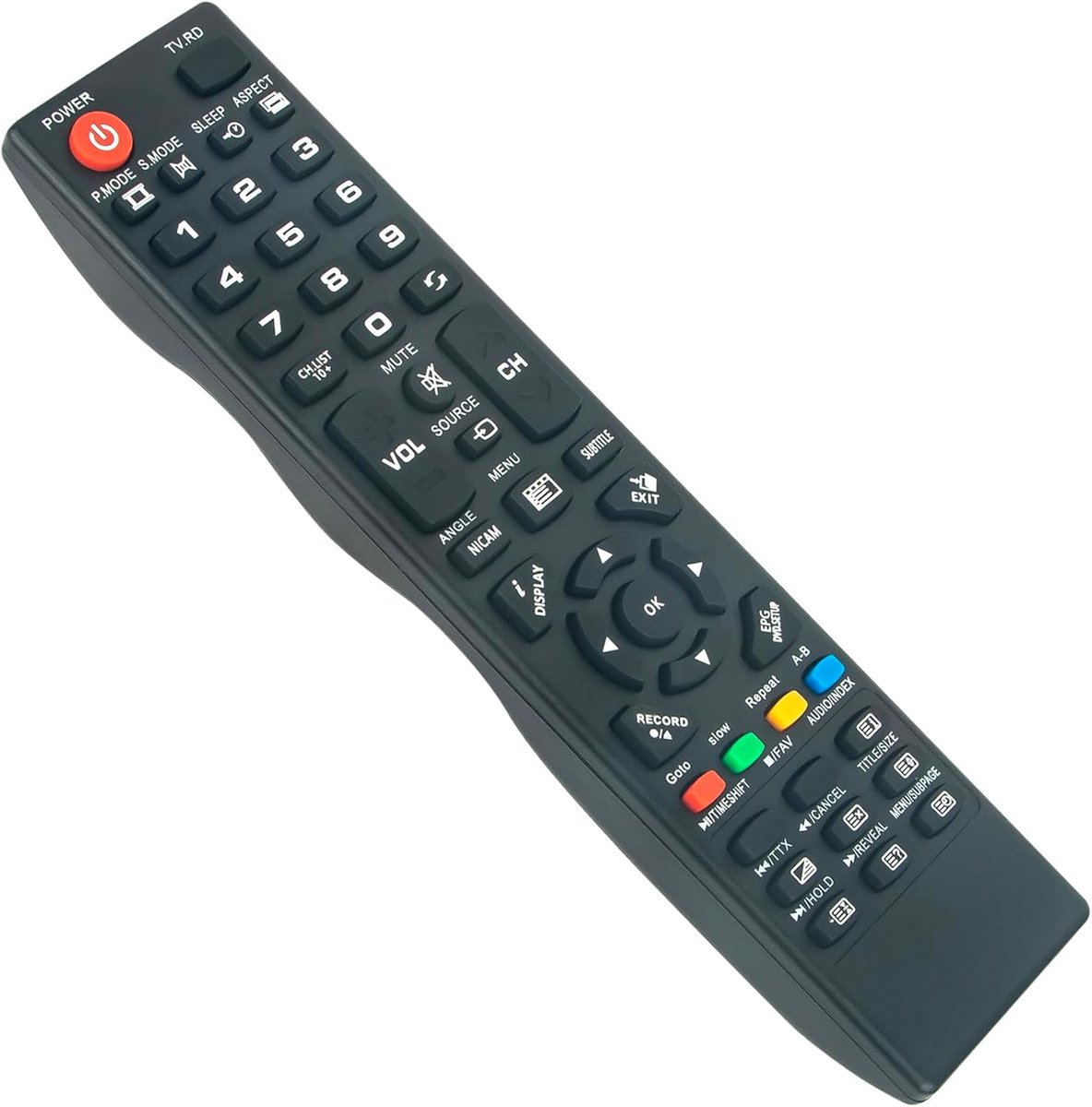 Vervangende Afstandsbediening - Universele Controller - TV Bediening - Direct Gebruiksklaar - 16 x 4 x 1 cm - Zwart