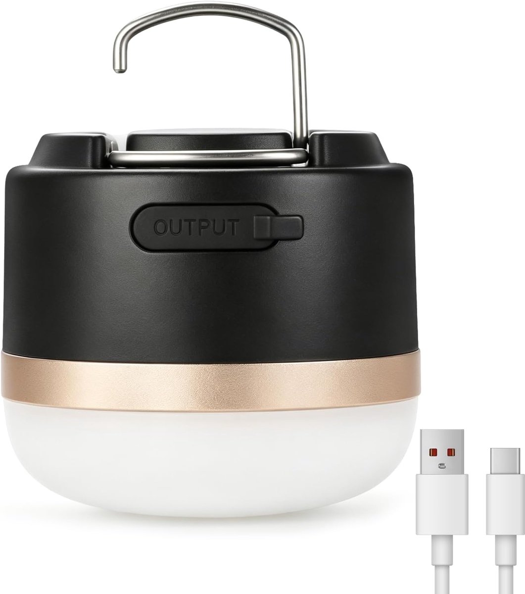 Thijox - Mini Draagbare LED Campinglamp met RGB Kleurverandering, USB Oplaadbaar, Sterke Magneet, IP65 Waterdicht voor Kamperen, Wandelen en Noodgeval