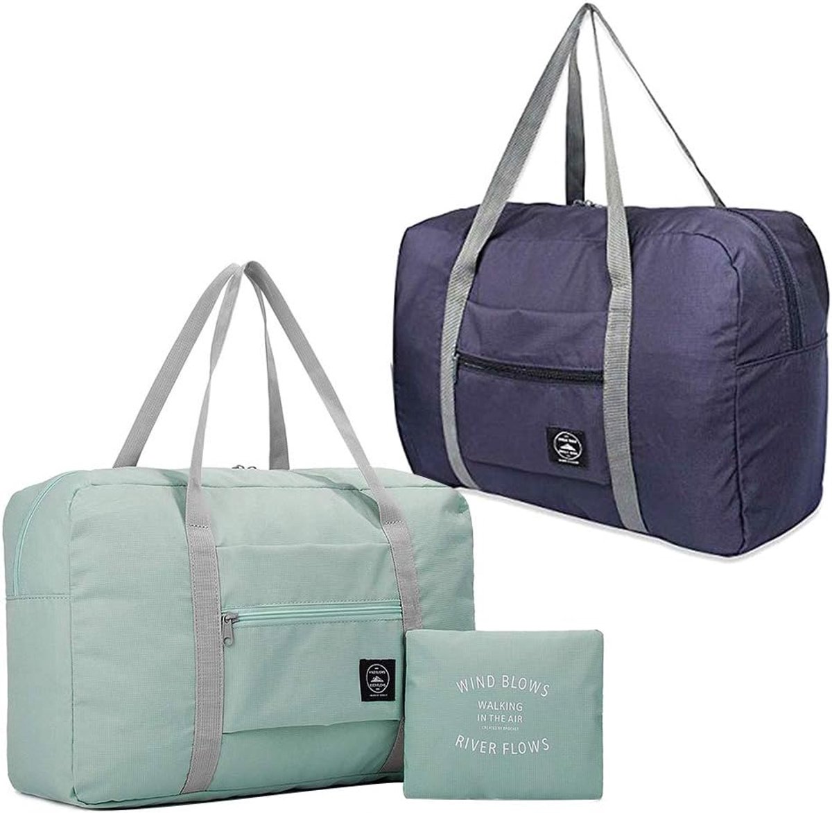 Thijox - Opvouwbare reistas 2 verpakkingen, waterdichte handbagagetas, lichte sporttas voor sportschool, vakantie, weekendje weg, camping, gym, 30L, z