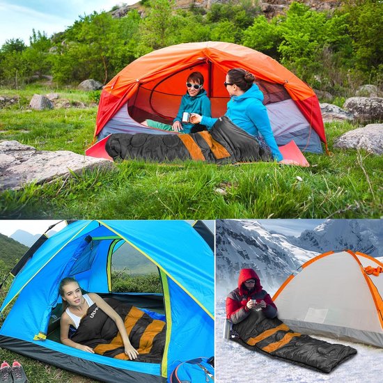 Thijox - 1,6 kg Winter All 4 Seasons Flanellen Slaapzak - 210T Polyester - Huidvriendelijk & Waterbestendig - Ideaal voor Camping, Outdoor Activiteite van Thijox — afbeelding 4