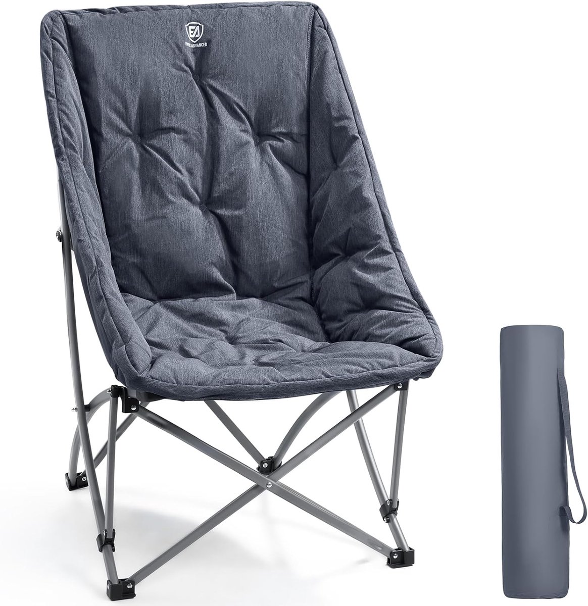 Thijox - Luxe Campingstoel Opvouwbaar, Gevoerd, Extra Hoge Rugleuning 70cm, Belastbaar tot 150kg, Duurzaam 600D Oxford, Ideaal voor Camping, Tuin, Bal