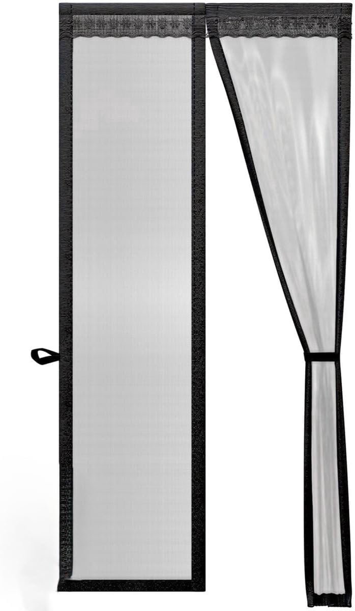 Thijox - Deurgordijn Deluxe FIBER Magnetisch Vliegengordijn 100x230 cm - Voor Standaard Deuren, Eenvoudige Installatie, Zwart - Ideaal voor Huis, Tuin