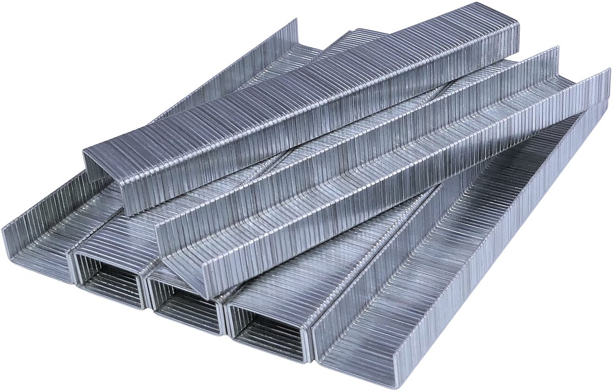 Nietjes maat 6 mm - breedte 11,2 mm dikte 0,6 mm - voor nietmachines - nietjes accessoires - van staal