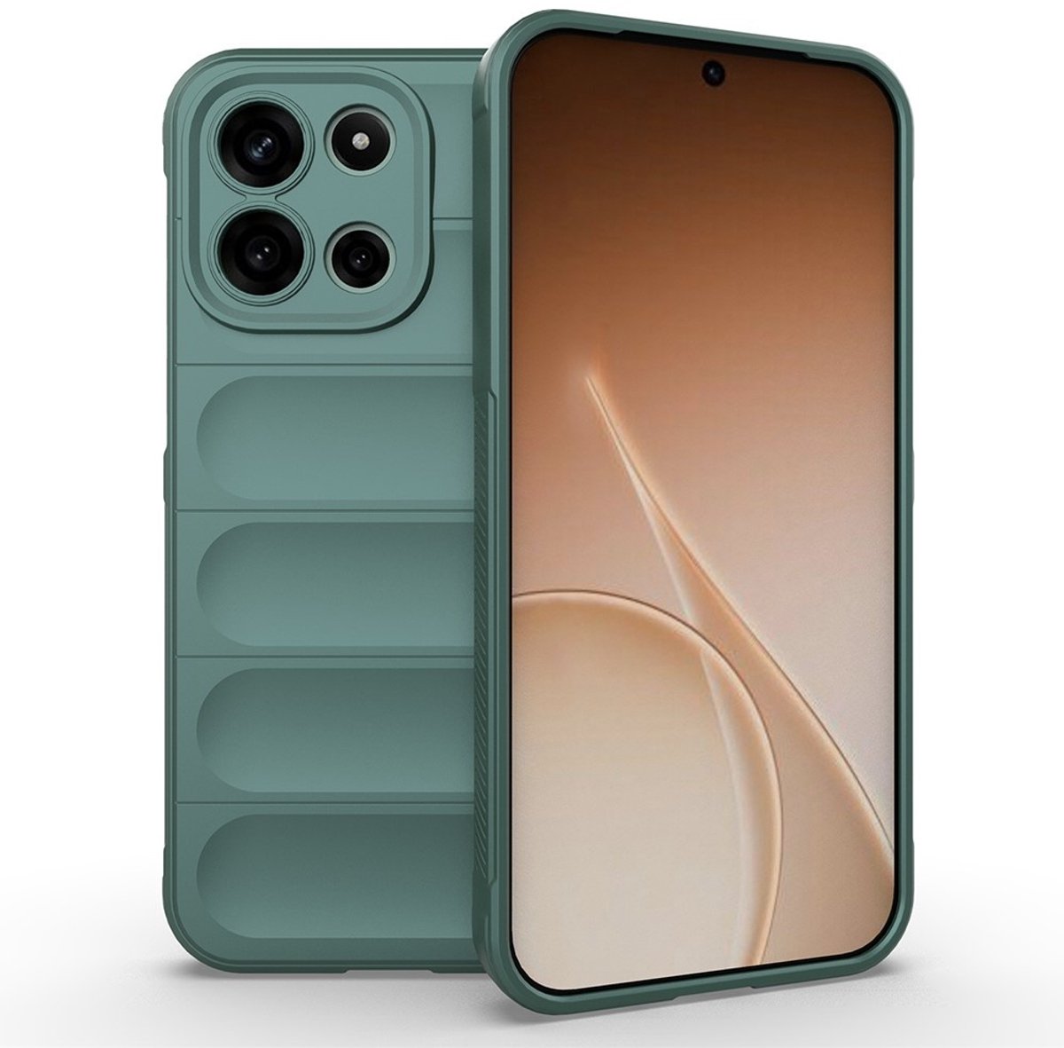 Coverup Hoesje - Geschikt voor OnePlus Nord 6 Hoesje - Coverup Hands-On Rugged Back Cover - Groen