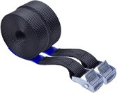 BCF-Products - Spanbanden - 5 meter - 2 stuks - Zwart - Sjorband - Spanriem - Bindriem - met Gesp