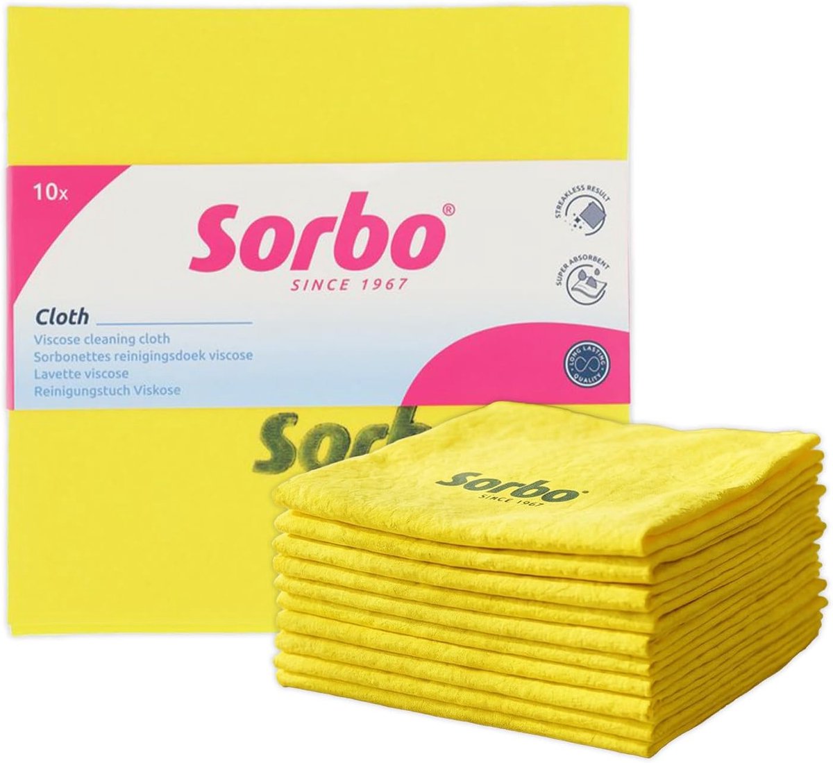 Thijox - Sorbonettes Schoonmaakdoekjes - Multifunctionele en Absorberende Reinigingsdoeken, Zacht en Pluisvrij, Voor Kwetsbare Oppervlakken, 10 Stuks,