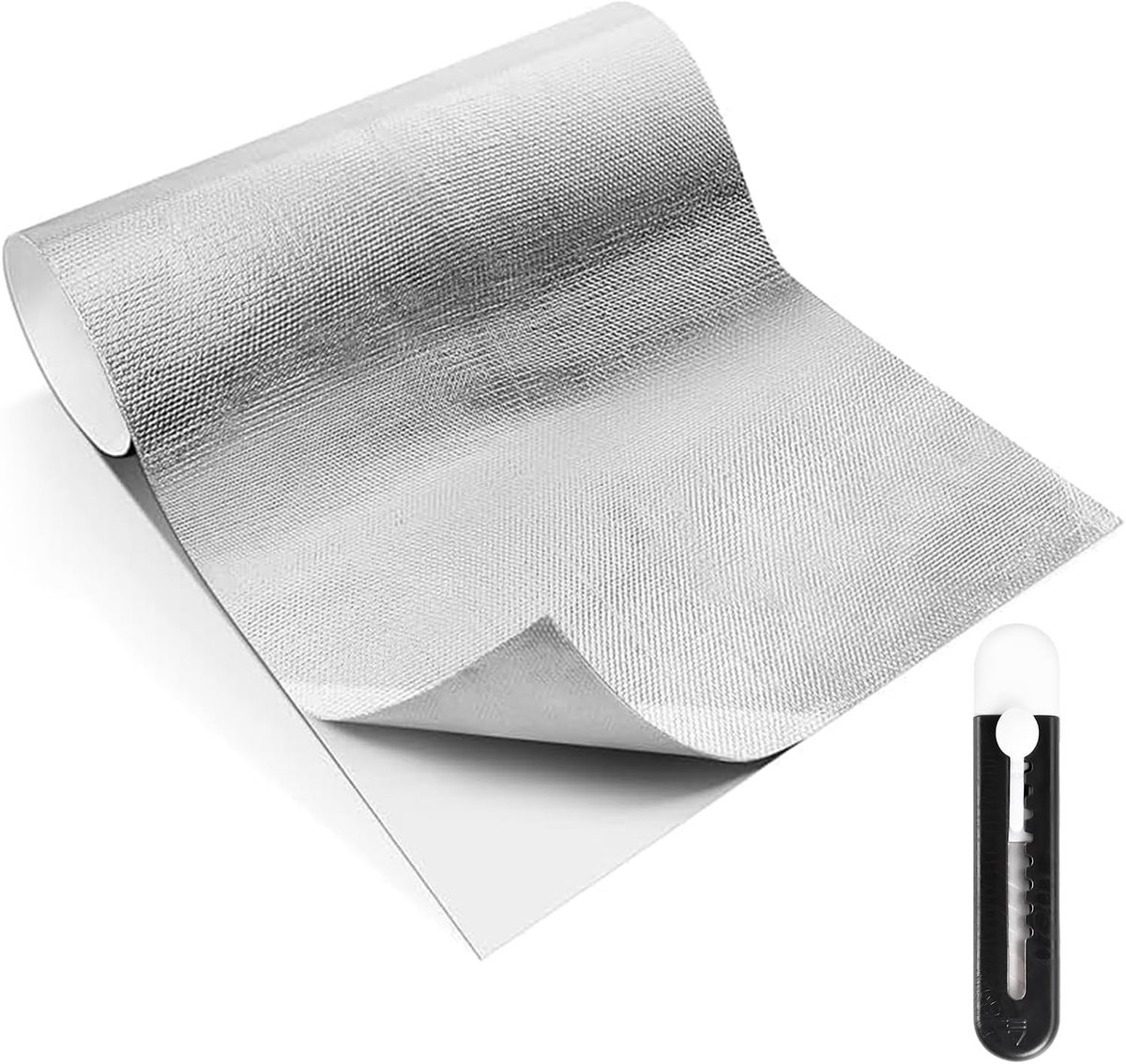 Dailygoods- Hittebeschermingsmat - Zelfklevend - 60 x 200 cm - Aluminium Glasvezel - Hittebestendig - Duurzaam - Reflecterend Oppervlak - Isolatiemateriaal