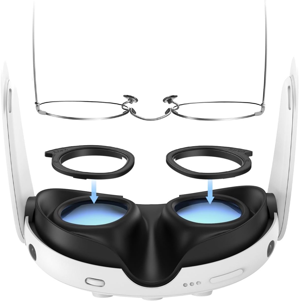Thijox - AMVR-lensbeschermerset voor Q3 VR-bril, zachte siliconen afstandhouder, beschermende ringen voor VR-lenzen, ideaal voor gaming en virtual rea