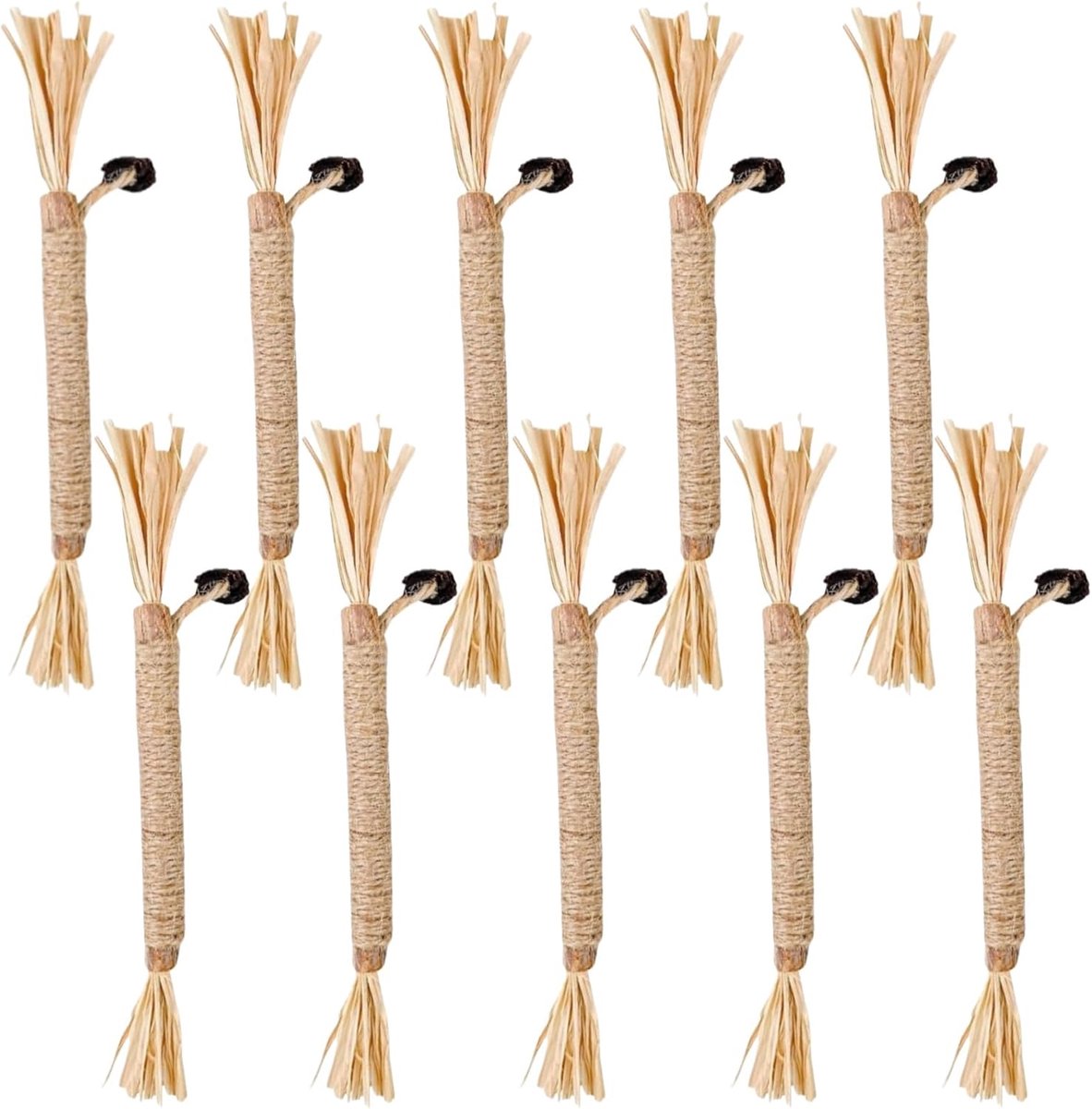 SnelShoppen - Catnip Sticks Matatabi Kauwsnoepjes voor Katten - 2 Stuks van 20 cm - Verhoogt Appetijt, Verwijdert Haarballen en Toxines - Gezond voor